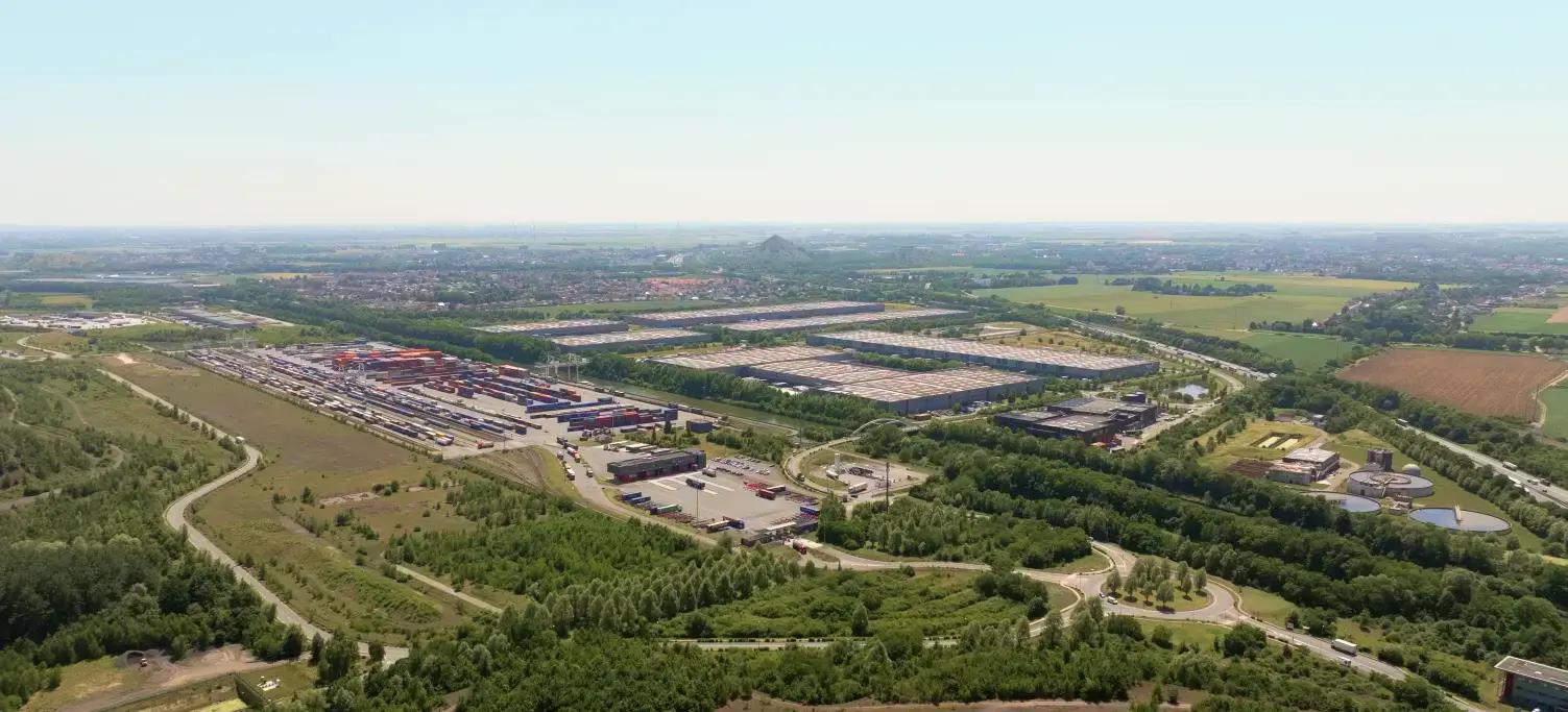 Aerial view of the Delta 3 multimodal terminal